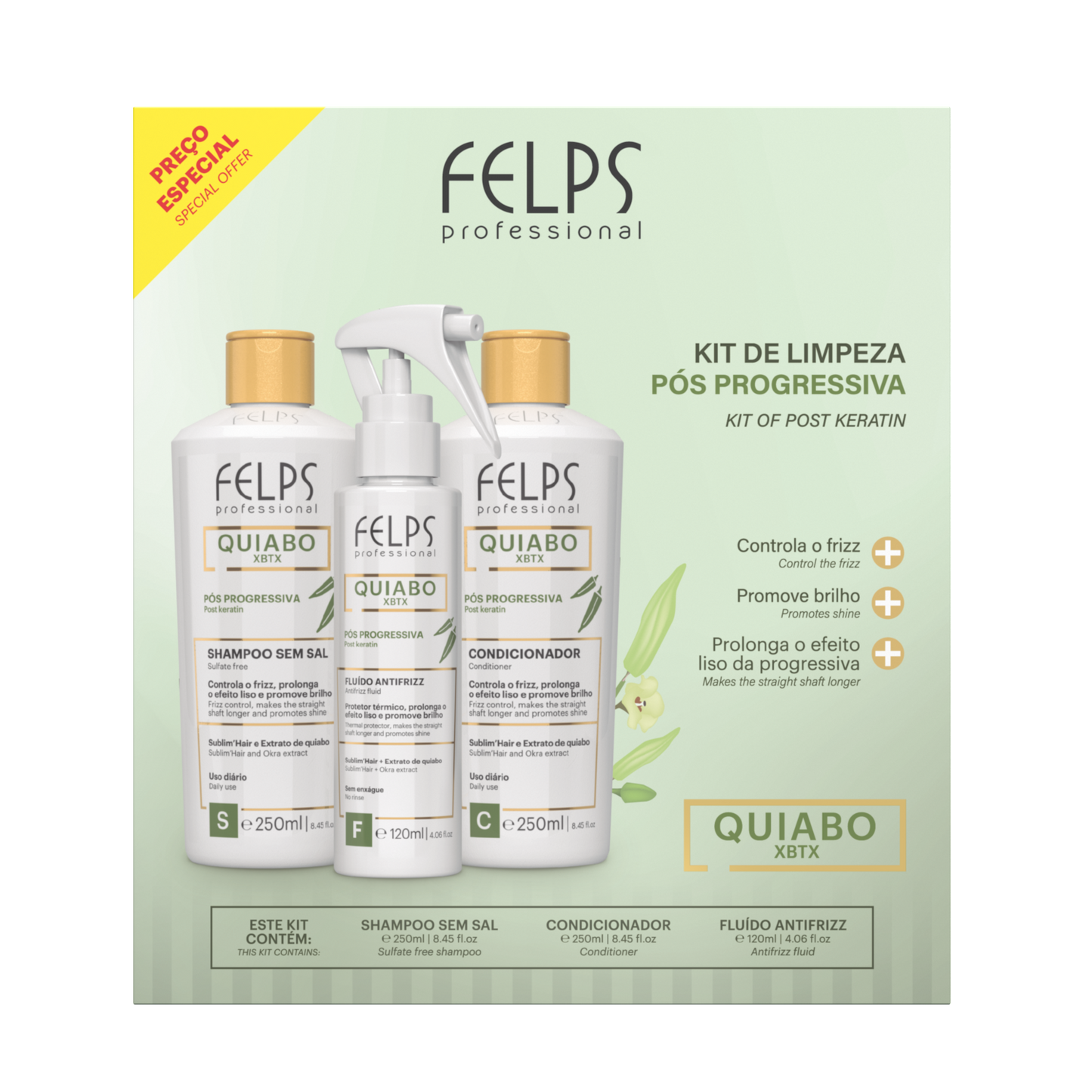 Quiabo XBTX post Keratin Kit 3in1